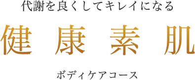 代謝を良くしてキレイになる 健康素肌ボディケアコース